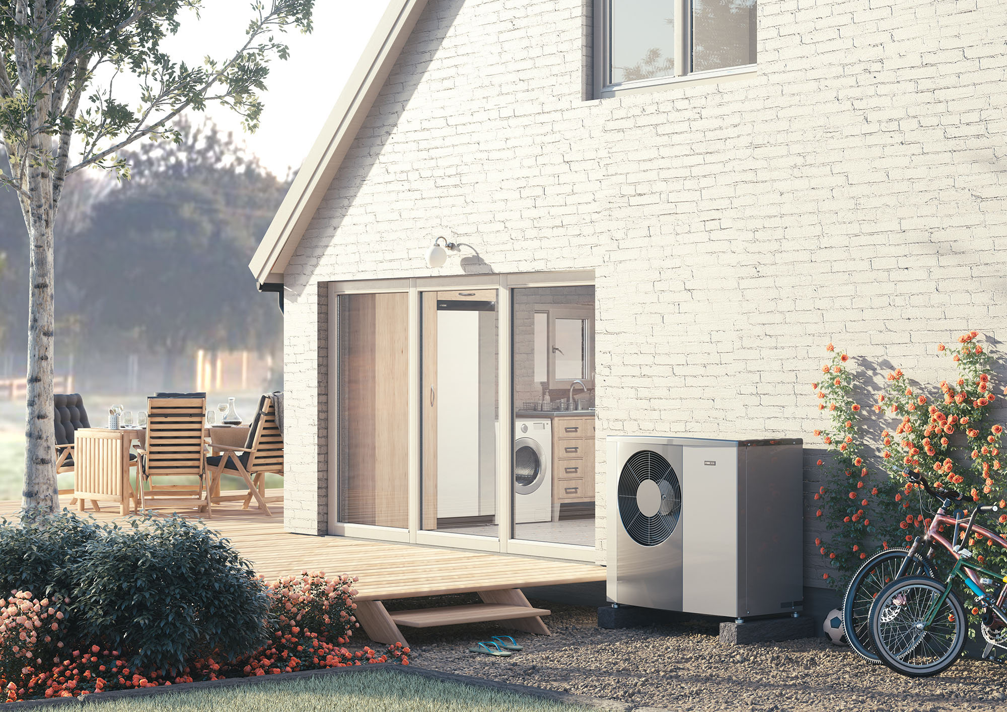 Nibe VVM S325 + S2125-8 3-fas luft-vattenvärmepump